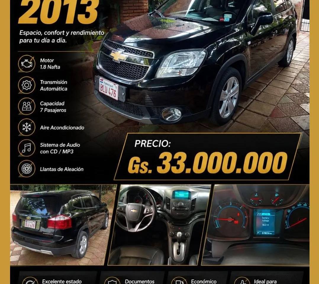 Chevrolet Spin 2013 Station Wagon · 1.8 · 7 pasajeros