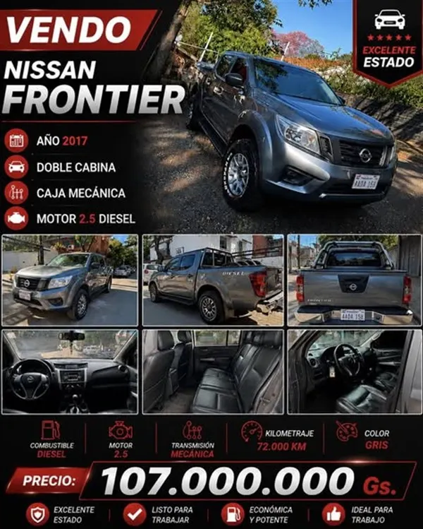 Nissan Frontier 2017 Doble cabina · 2.5